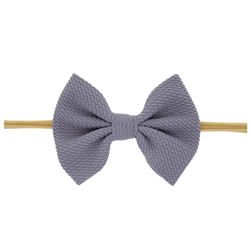 Toddler Headband Kid Headwear Baby Accessories Girls Bow Turban Baby Care All Things Baby (Grey, One Size)