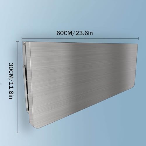 Table murale pliable inox durable et robuste avec support rabattable 60 cm - 3