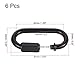 sourcing map 6Stk.Kettenverbinder 5mm dicke Quick Link Schraubverschluss Ovale Clips für Kronleuchter Pendelleuchten Schwarz