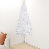 Con 95 puntas Árbol de Navidad Artificial, Arbol de Navidad Decoración de Navidad Árbol de Navidad Artificial de Esquina Blanco 120 cm PVC