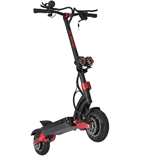 US Warehouse Electric Scooter Dual-Drive High-Power 60V3200W Fastest Speed 65KM/H, Electric Scooter for Ddults Portable Foldable 10-inch Run-Flat Tires