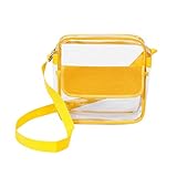 ZAANU Schöne transparente Mode-Mädchentasche, Vordertasche, leichte, lässige Handtasche, wunderschöne Strand-Aufbewahrungstasche/93 (Color : Yellow)