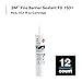 3M Fire Barrier Sealant FD 150+, Red Color, Gun-Grade, Latex-Based, Elastomeric, Monolithic Flexible Seal, 10.1 fl oz Cartridge