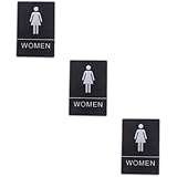 STOBOK 3stücke Toilettenschild Für Damen Wasserdichtes Badezimmer-schild Aus Einfache Anwendung Um Weg Zu Frauen-wc Zu Weisen Und Wiederverwendbar Klare Identifikation Für Nutzer
