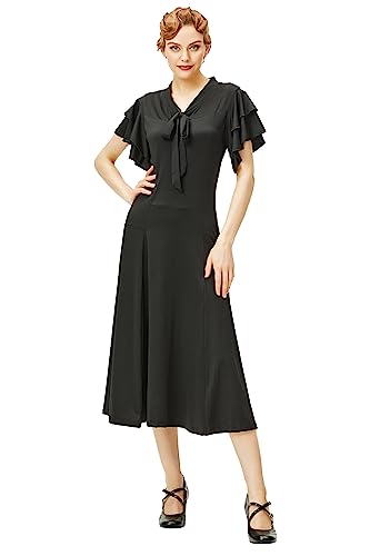 BABEYOND Womens Vintage Flapper Dress 1920s Black