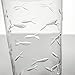 Rolf Glass School of Fish Highball Glass 15 ounce - Set of 4 Cooler Glasses – Lead-Free Glass - Etched Drinking Glass with Heavy Base - Proudly Made in the USA