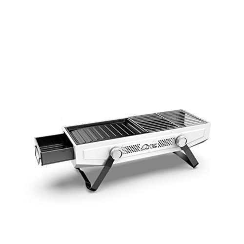 JSY Barbacoa al Aire Parrilla de barbacoa de sobremesa de escritorio de acero inoxidable for jardín terraza senderismo Picnics fiesta Barbacoa al Aire