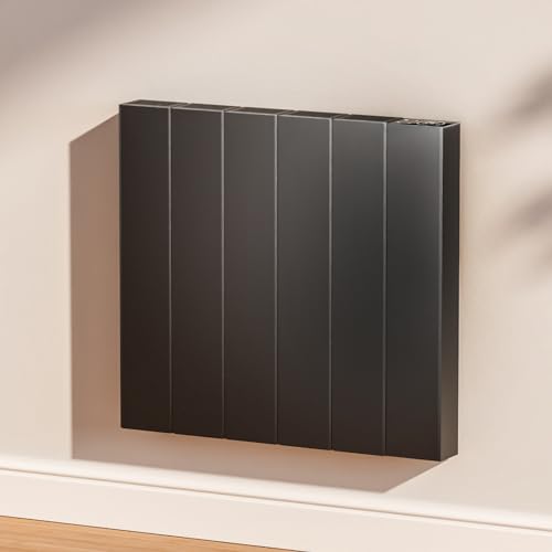 EMKE Konvektor-Heizung Elektroheizung Energiesparend Standgerät oder Wandmontag Anthrazit Elektroheizkörper 1000W mit LCD-Display, Wochenzeitschaltuhr, Anwendung Fernbedienung Heizung Elektrisch