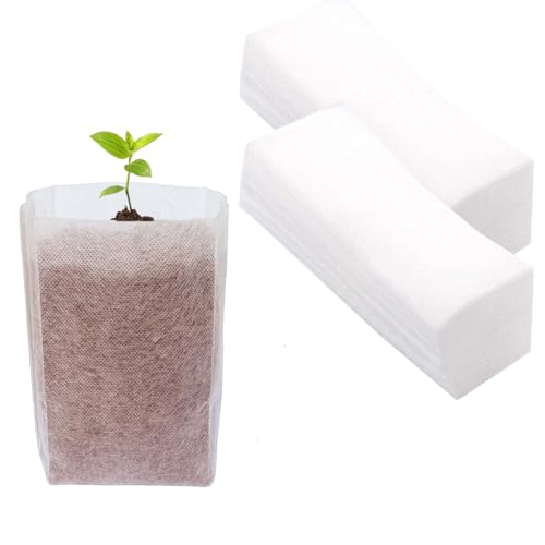 gardtree 2 Gallon 50PCS 11.7×13.5 Inch Breathable Plant Grow Bags - Non-Woven Plant Nursery Bags for Seed Starting, Indoor/Outdoor Vegetable, Herbs, Flower Easy Transplant, Space Saving