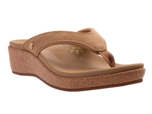 REVITALIGN Women's Winnie Wedge Sandal, Tan, 8
