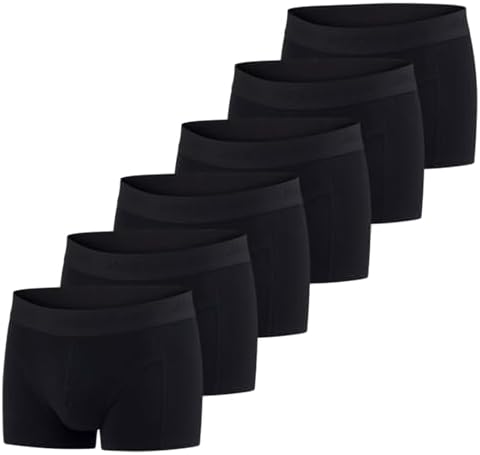 JACK & JONES Boxershorts Herren 6er Pack Basic Trunks Boxer Stretch Unterhosen Unterwäsche Retroshorts Set Baumwolle Schwarz Rot Grün Blau Grau S M L XL XXL 3XL 4XL 5XL 6XL 7XL 8XL
