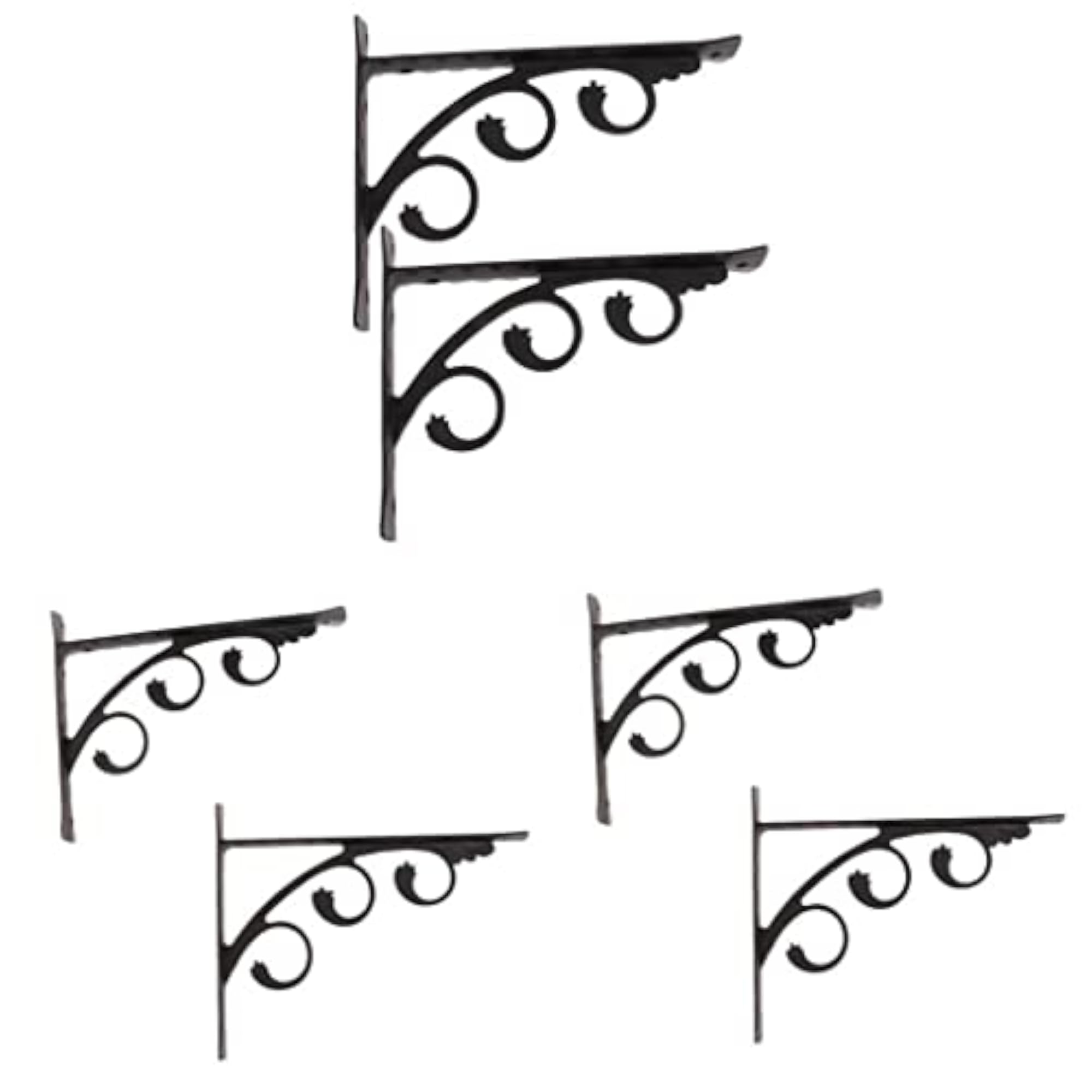 6pcs European Style L Shaped Wall Mounted Shelf Bracket