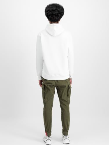 Alpha Industries Herren Basic Hoody Small Logo, White, S – Ansicht 4
