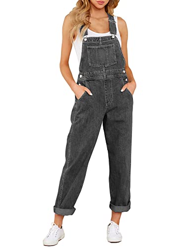 Lookbookstore Overalls Women Spring Denim Overalls For Women 2023 Trendy Women's Fashion Overalls Black Womens Overalls Denim For Summer Comfy Bib Overalls Size L Size 12 14 #TOP22