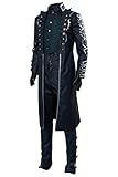Men's DMC V Vergil Cosplay Costume Devil May Cry Full Set Outfit,Large