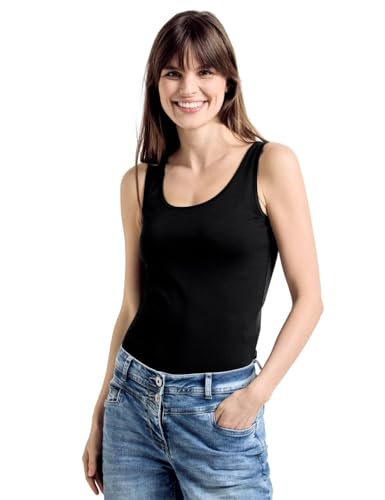 CECIL 311049 Linda Camiseta sin Mangas, Negro (Black 10001), Medium para Mujer