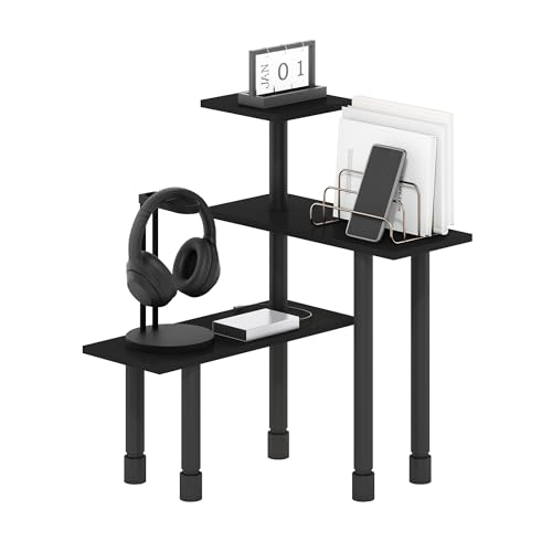 Image of Furinno Turn-N-Tube Kitchen Countertop Organizer, 3-Tier Corner Countertop Organizer Shelf, Corner Shelf, for Kitchen, Pantry, Organizers and Storage, Espresso