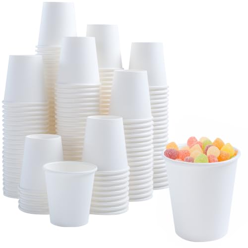 Lamosi 100 Pack 5 oz Paper Cups Disposable Small Bathroom Cups 5oz Mini Espresso Cups for Mouthwash Travel Party Picnics Home
