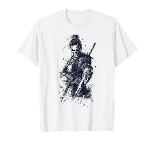 Samouraï Squelette Japonais Katana – Ukiyo Anime T-Shirt