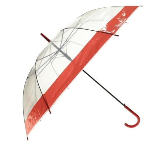 Guarda Chuva Trasparente Niki Bauarte (Vermelho)