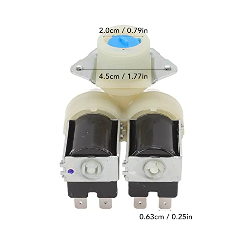 Water Inlet Valve, Washing Machine Connector, Double Head Washing Machine Water Valve ABS Washing Machine Inlet Hose, Replacement Water Inlet Solenoid Valve for Washing Machines - Image 7