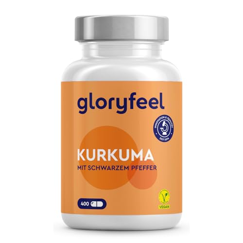 Curcuma 400 Kapseln (13 Monate) - Original Kurkumapulver aus Indien - 700mg pro Kapsel mit Curcumin & Piperin - Laborgeprüft, vegan, hochdosiert und ohne Zusätze in Deutschland hergestellt