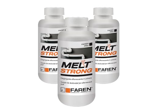 Faren MELT STRONG, Disgorgante Granulare Effervescente,Stura Wc Lavandino,Elimina i cattivi odori, 600gr (3)