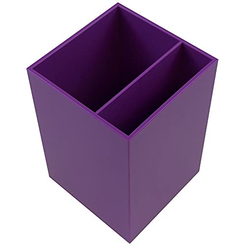 Image of JAM PAPER Plastic Pen Holder - Purple - Desktop Pencil Cup - Sold Individually