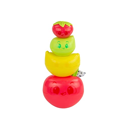 LAMAZE Fruits Empiler Emboîter, Bain Sensoriel pour Bébé avec Couleurs Et Effet sonore, Jouet D'Eveil Garçons Et Filles A Partir De 12 Mois, L27461 Cover