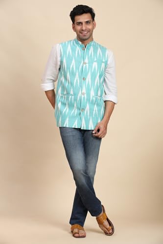 Image of SKAVIJ Men's Casual Nehru Jacket Business Vests Lightweight Waistcoat Slim Fit Suit Vest