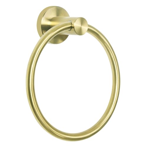 HouseAid Stainless Steel Towel Ring for Bathroom Hand Towel Holder Modern Circle Towel Hanger Round Towel Rack Wall Mounted Brushed Gold
