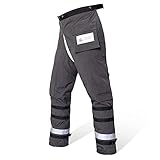 YARDMARIS Technical Wrap Chainsaw Chaps by UL Class A 8 Layers Chainsaw Pants Apron Style Black