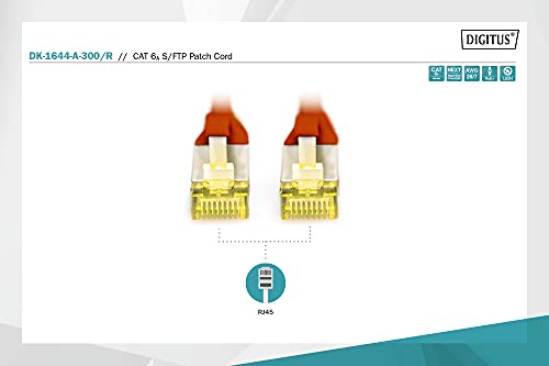 Digitus Cavo Rete S-Ftp Cat.6A Doppia Schermatura Lsoh Colore Rosso Mt. 30 - 2