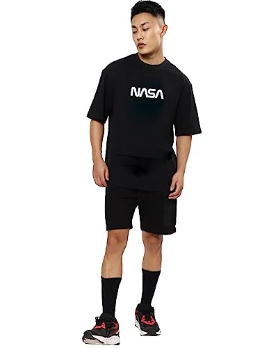 Image of Mens Oversized Printed Half Sleeve Branded Cotton T-Shirt for Mens || Back Printed t Shirts for Men || Oversized t Shirts for Men