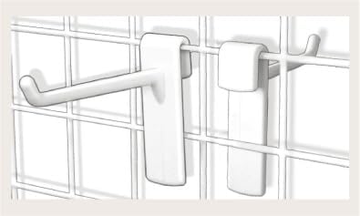 旭世工業 ネット用フック 白 40mm 100個入 4LH-40 メッシュ用樹脂フック プラスチック製 ワイヤーネットフック