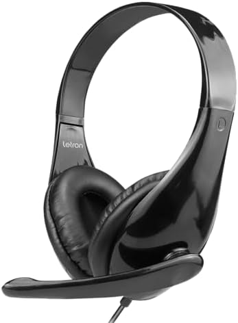 HEADSET OFFICE FIT ESTEREO DRIVER 40 MM CABO 1,8M PRETO LETRON