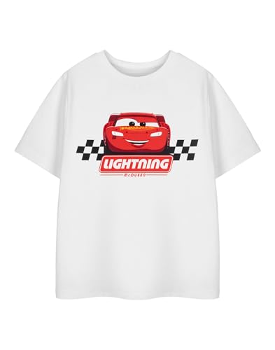 Disney Cars McQueen Graphic Tee Options| Camiseta de manga corta con cuello redondo para niños | Ropa infantil con temática de carreras | Camiseta de uso casual Lightning Fast, Lightening Mcqueen, 13
