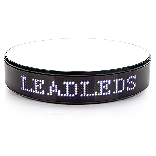 Leadleds 20 cm Plataforma giratoria con Pantalla LED, Soporte de exhibición Giratorio motorizado, Soporte para Props Modelo de visualización del Producto Cover