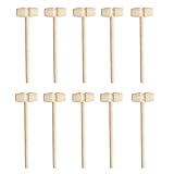 SPWOLFRT 10pcs Mini Wooden Mallet Hammer Massage Tool Craft DIY Handcraft Toys Children Educational