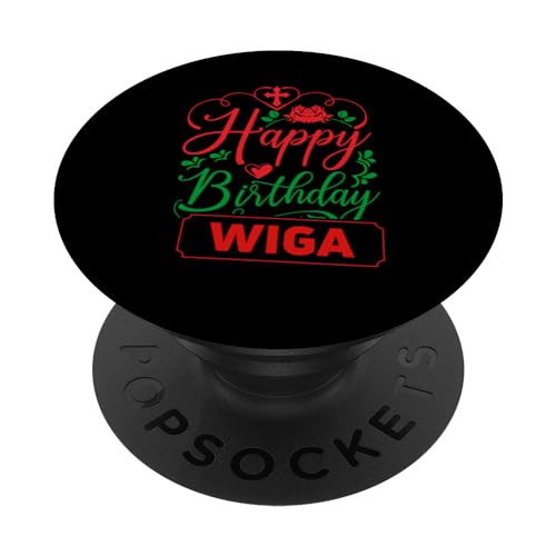 Happy Birthday Wiga - Cute Christmas Wiga PopSockets Standard PopGrip