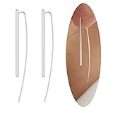 Handmade Curved 925 Sterling Silver Earrings Hypoallergenic Drop Dangle Threader Earrings Minimalist Modern Long Thin Geometric Linear Threader Hoops Earrings for Women Teen Girls