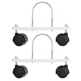 Gogogmee 1 Paar Mobile Rollenhalterung für Ölgefüllte Heizkörper mit Rutschfester Fußplatte und Robuster U Halterung Universelle Schwenkräder für Flexible Bewegung und Sicheren Stand