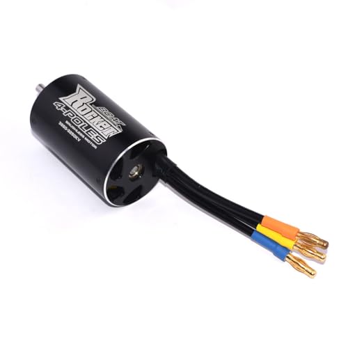 Rocket Boat 3660 Moteur sans balais 1800 KV/2150 KV/2600 KV/3250 KV/4300 KV Diamètre de l'arbre de 5 mm pour bateau RC de 900 mm (noir 2150 KV)