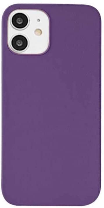 Coque iPhone 12 Mini violette protection intégrale antichoc en cuir synthétique