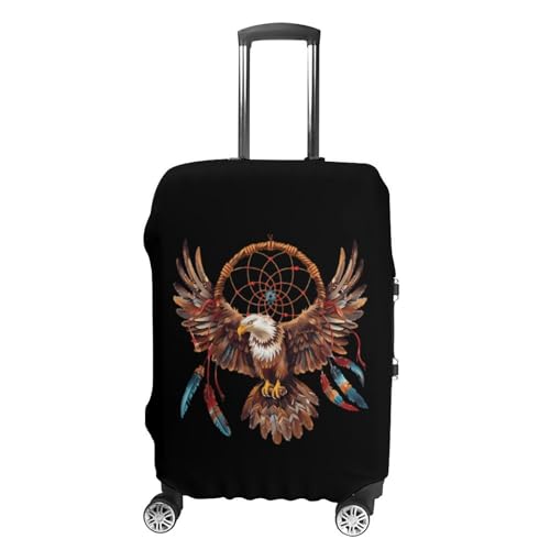 Native American Tribal Dream Catcher Eagle Luggage Cover Suitcase Cover Protector Anti-scratch Travel Suitcase Wrap for Unisex S