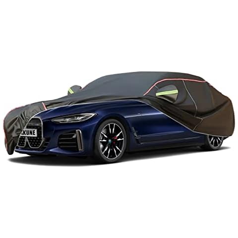 TAKUNE Car Cover For BMW i4 eDrive40 Sport/BMW i4 M50/ BMW i4 eDrive40 M Sport(G26), Waterproof Sun Protection Outdoor Thicker 210D Oxford Fabric Car Covers (Color : Black, Size : I4 M50) Cover