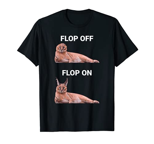 Big Floppa Meme Flop Off Flop En Lindo Gato Caracal Camiseta Cover