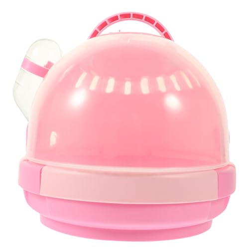 UPKOCH Transparenter Tragbarer Hamsterkäfig Aus Atmungsaktivem Kunststoff Mit Griff Kleintier Transportbox Für Hamster Rennmäuse Und Meerschweinchen Haustier Reisetasche Für Outdoor Einsatz