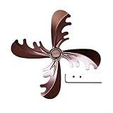 Yuanpgky Repuesto de ventilador de chimenea, circulador de aire alimentado por calor con diseño de aleación de aluminio de 4 aspas compatible con mejorar la calefacción de la habitación, compatible