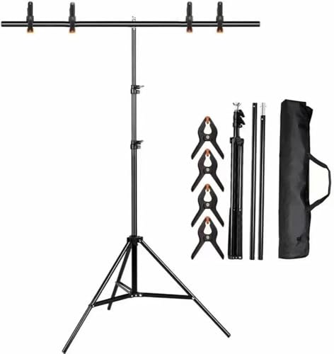 NODIBRO �w�i�X�^���h 150×200cm T���^ �������߉\ �B�e�X�^���h ���̓N���b�v4�t�� �g�їp���[�o�b�O�t�� �ݒu�ȒP �����^�тƎ��[�ɕ֗� �B�e�p�w�i �ʐ^�X�^�W�I ������ web��c �r�f�I�ʐM ����ȂǂɓK�p �I�����C������ �l��